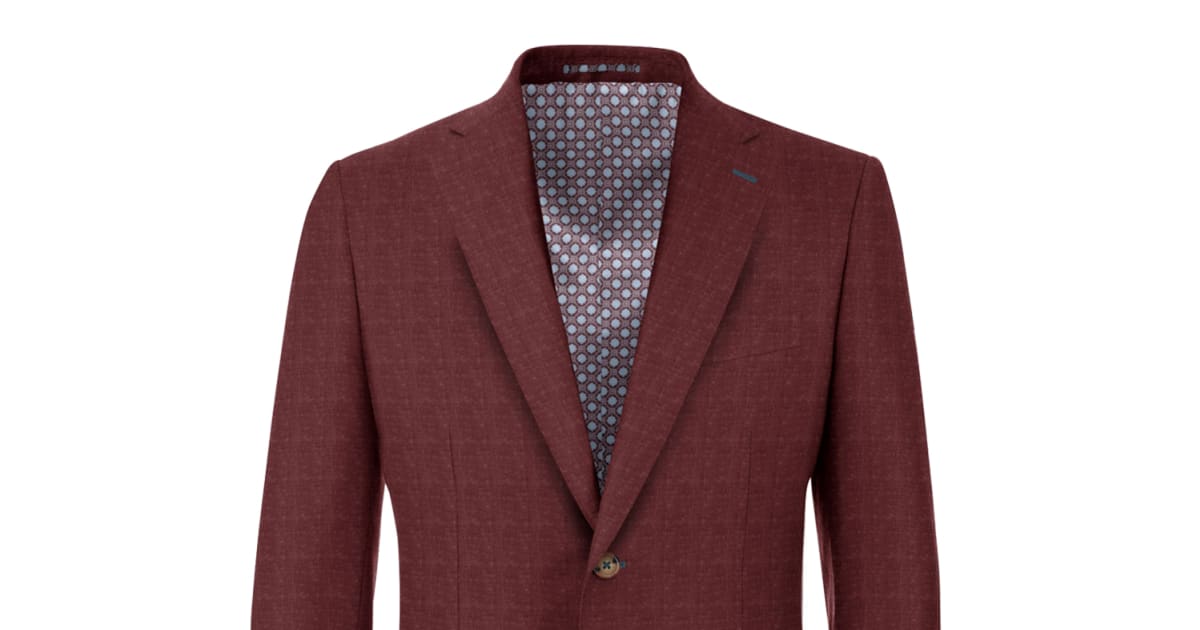 Luxury Suit Accessories | Hive & Colony | Burgundy Bamboo Suit